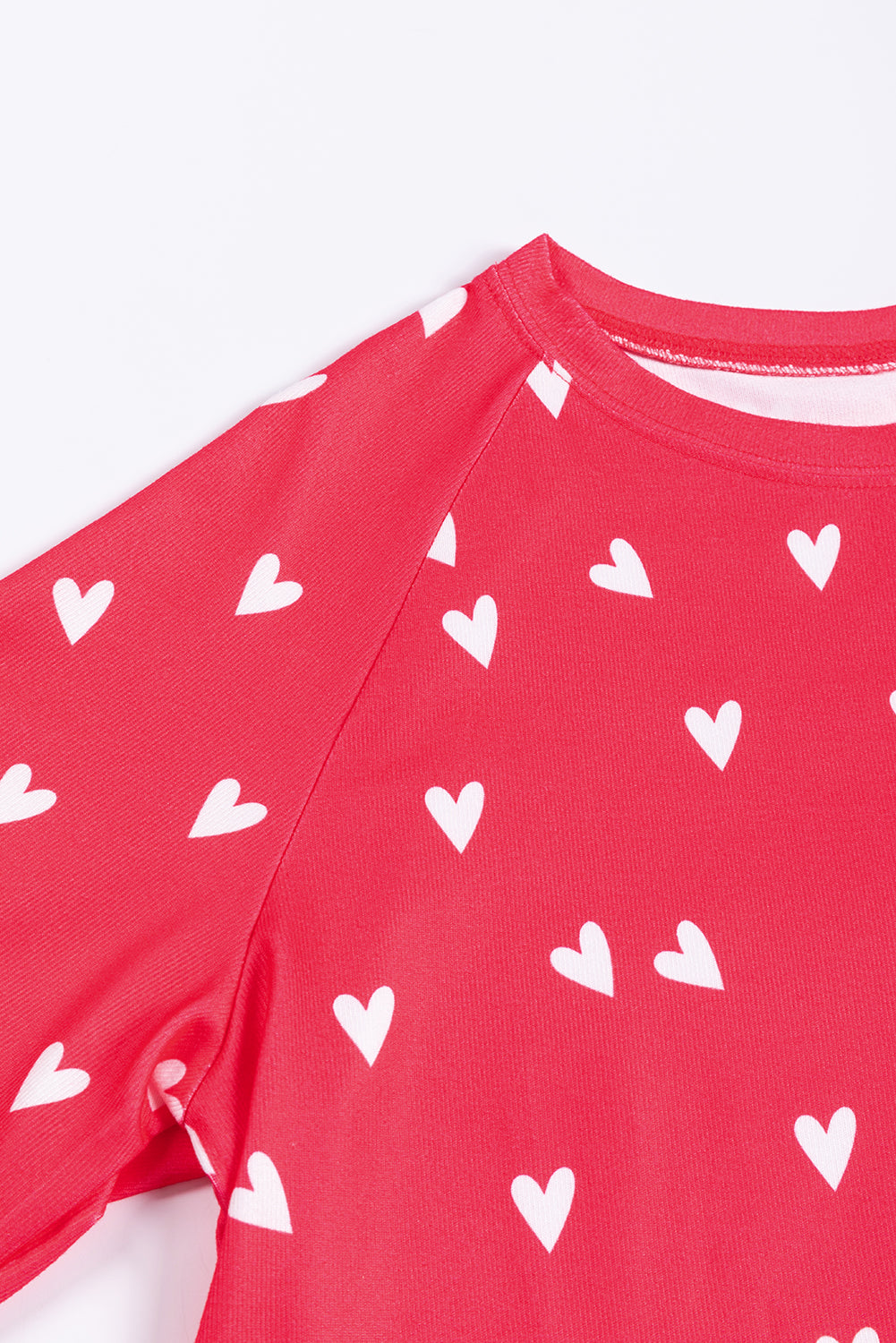 Fiery Red Valentines Heart Print Set