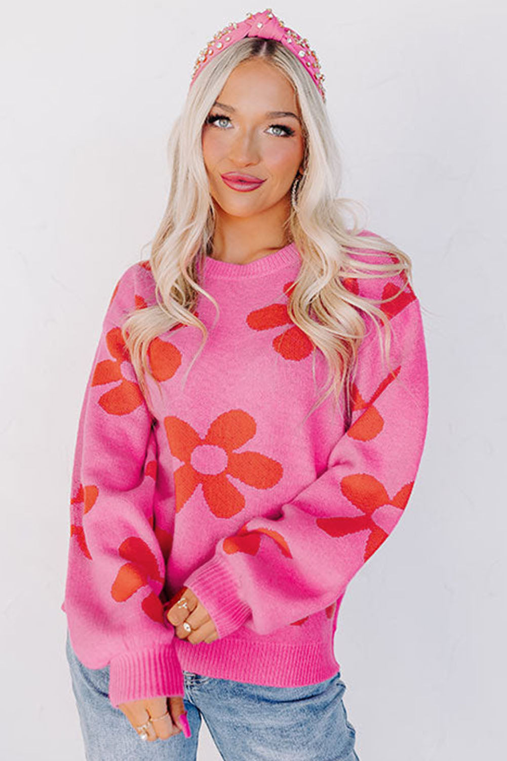 Rose Big Flower Sweater