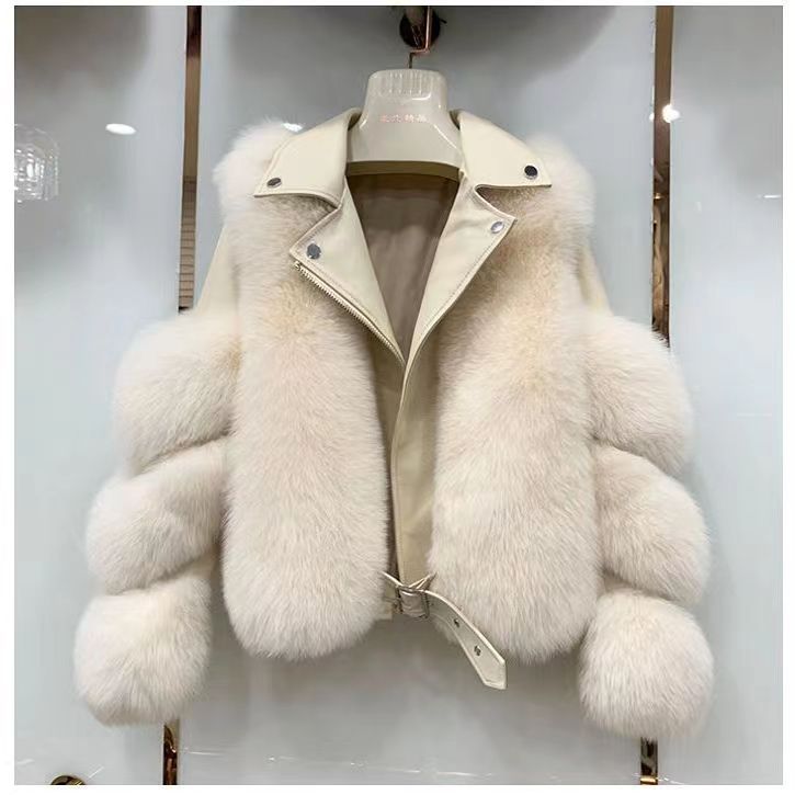 Fur Motorcycle Style Coat