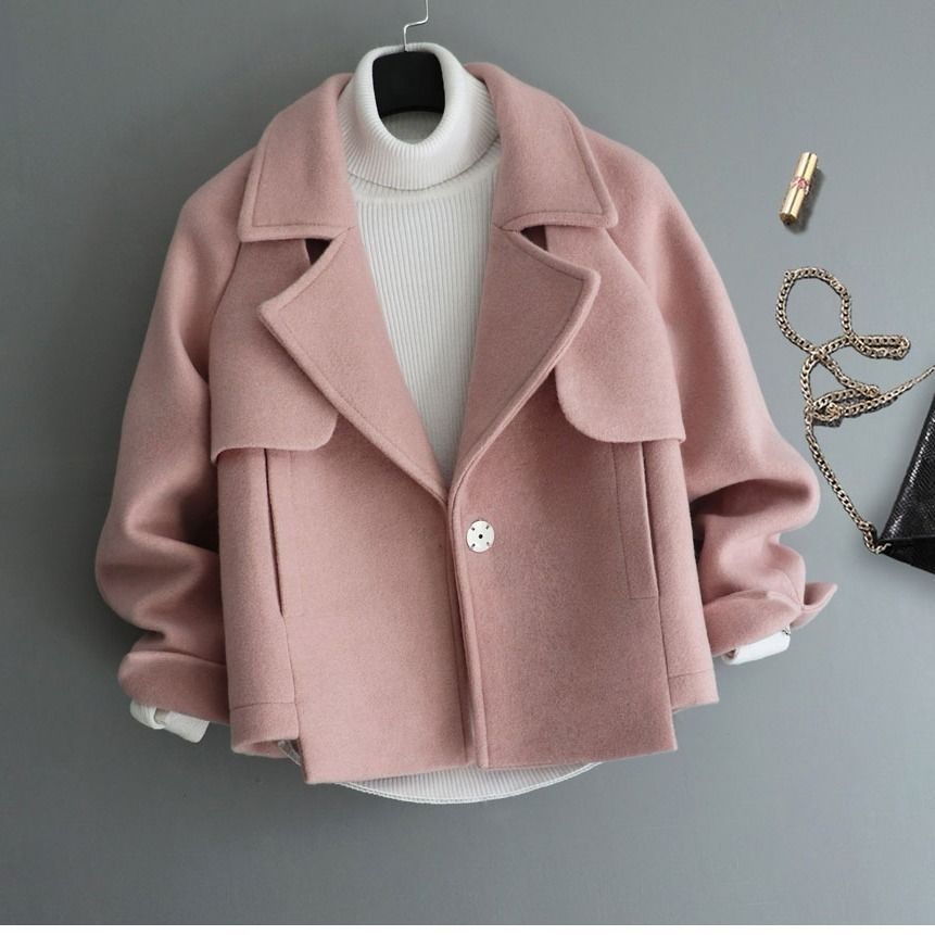 Short Style Slim Woolen Coat