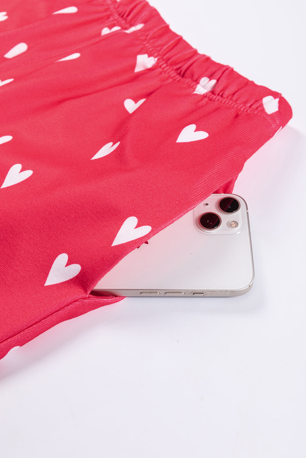 Fiery Red Valentines Heart Print Set