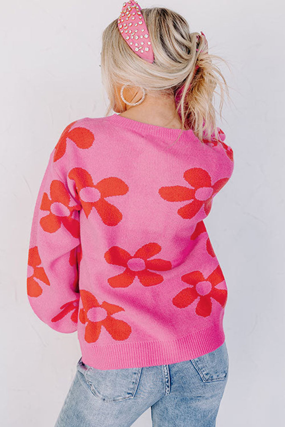 Rose Big Flower Sweater