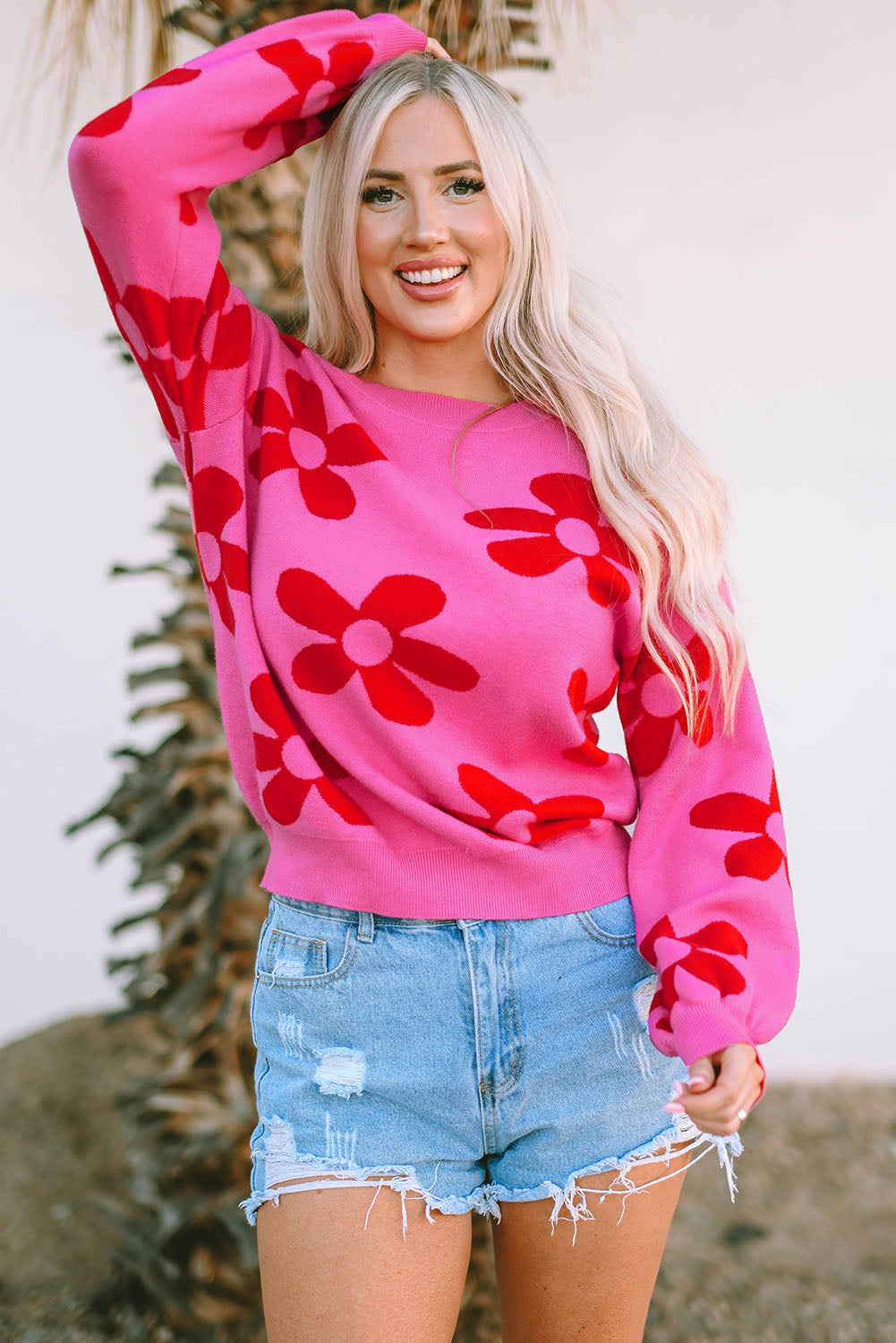 Rose Big Flower Sweater