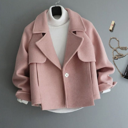 Short Style Slim Woolen Coat