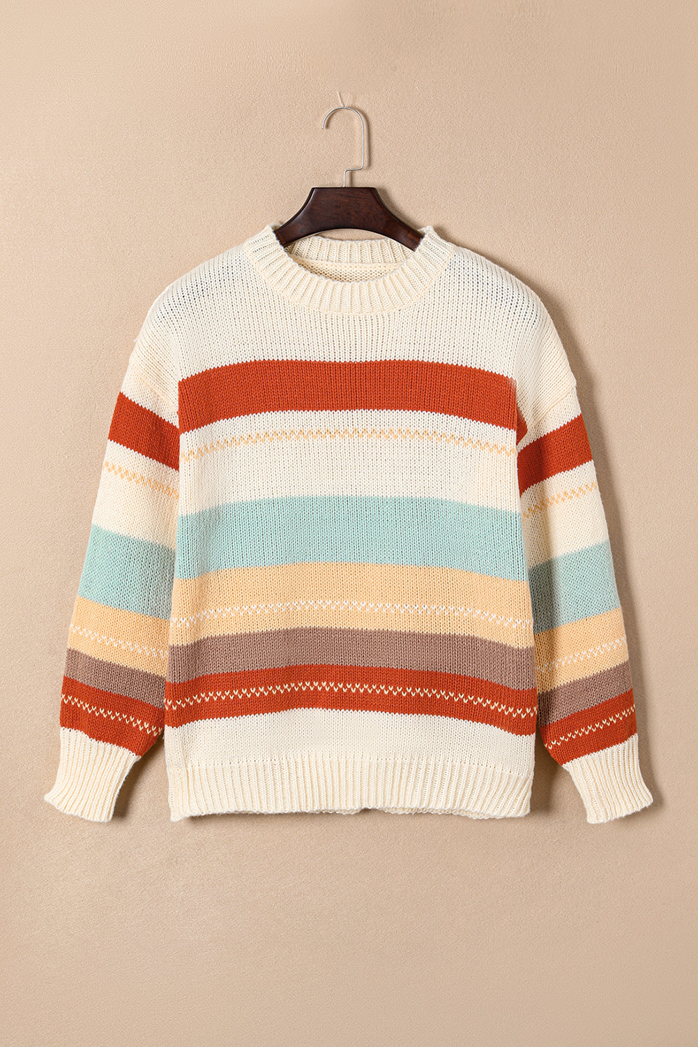 Crew Neck Striped Sweater