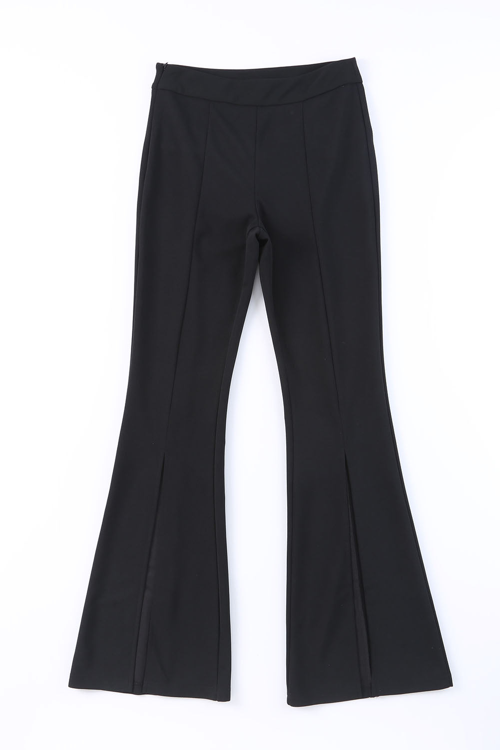 Black Split Hem High Waist Pants