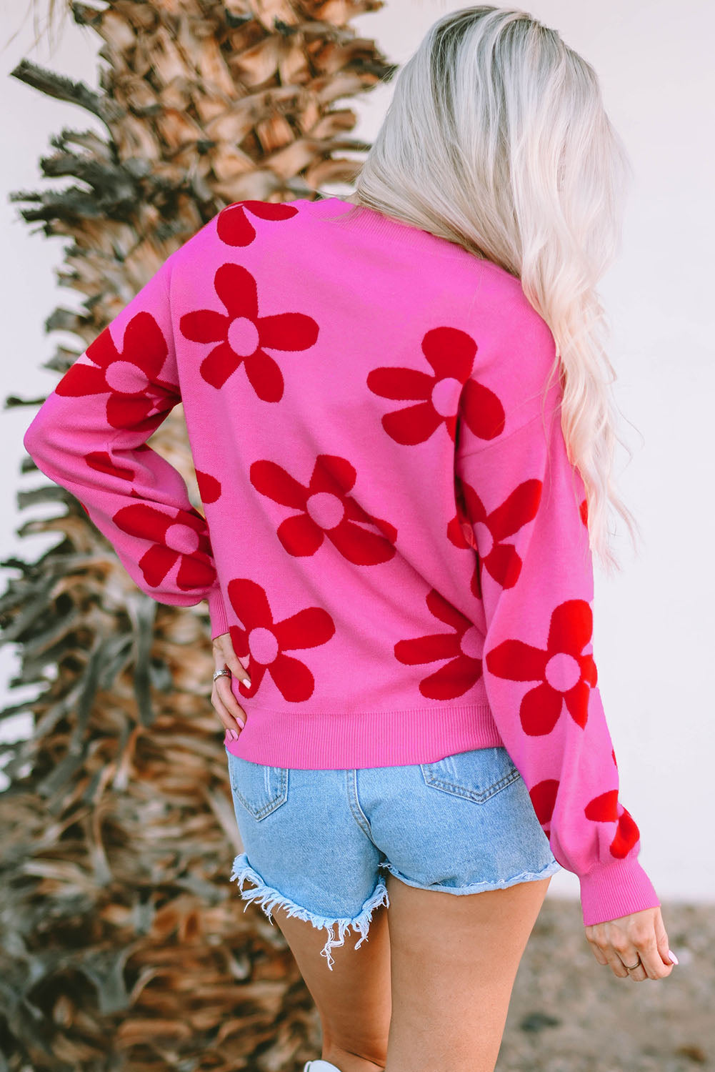 Rose Big Flower Sweater