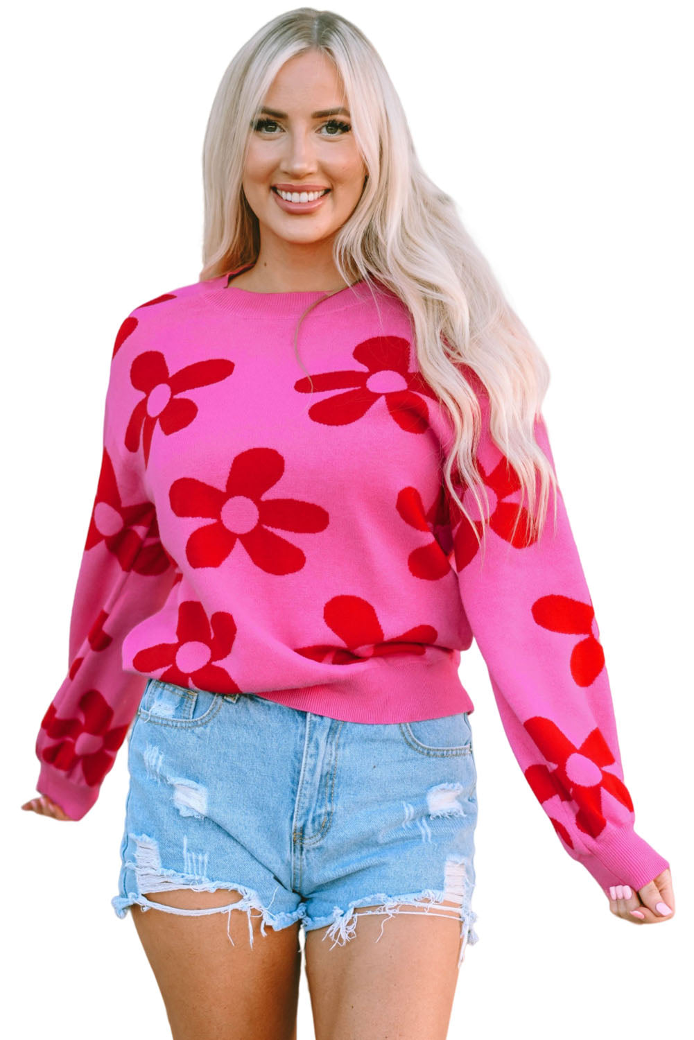 Rose Big Flower Sweater